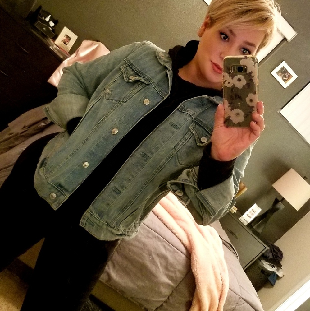 Distressed Denim Jacket